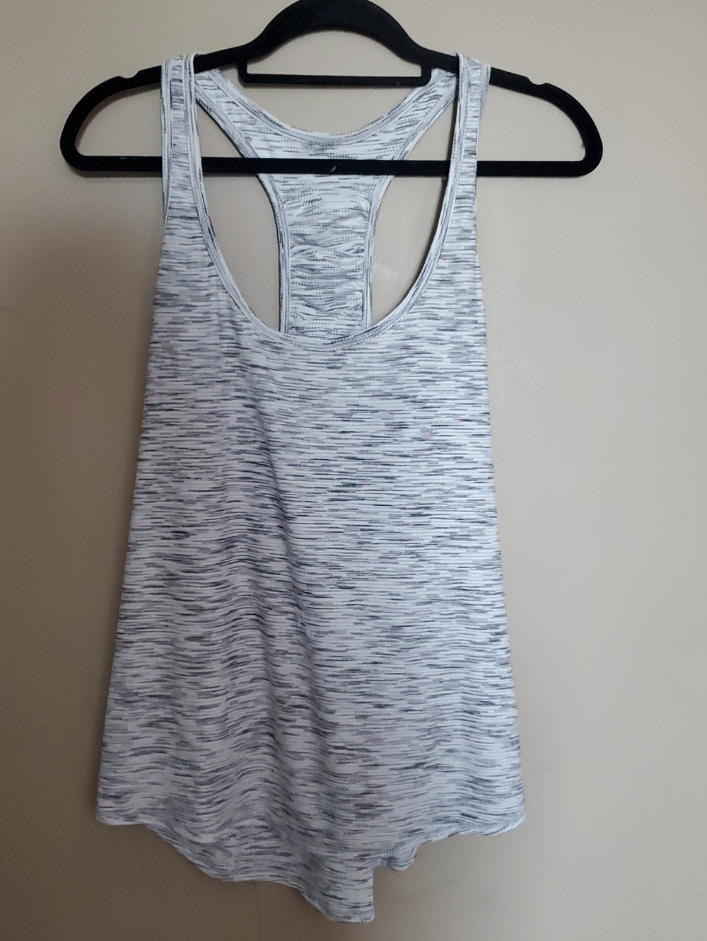 Lululemon Salute The Sun Racerback Tiger Space Dye Blk/white Size 0
